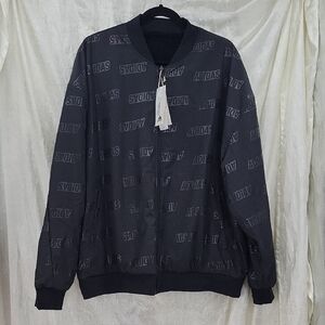 Adidas Embossed Reversible Jacket Oversized Men's Size XL